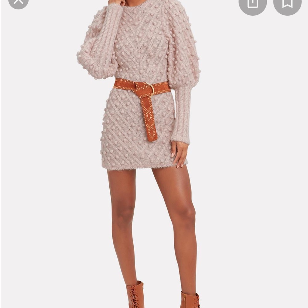 NWT Zimmermann light pink bauble sweater dress